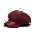 thumbnail image 6 of Minzimin Womens PU Leather Newsboy Cap 8 Panel Paperboy Newsie Cap Bakerboy Beret Cabbie Hat, 6 of 7