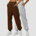 thumbnail image 2 of Mepaouo 2Pcs Womens Fleece Lined Sweatpants High Waisted Pull on Baggy Cinch Bottom Jogger Sizes S-3X, 2 of 4