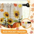 thumbnail image 6 of Mloabuc Fall Kitchen Window Curtains and Valances Set 36 Inch, Pumpkin Sunflowers Maple Leaves Vintage Orange Short Tier Curtain for Cafe Living Room Bathroom, Autumn 3 Pieces Set Kitchen Decor, 6 of 6