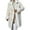 White, variant on XFLWAM Women's Winter Notched Lapel Coats Double Breasted Sherpa Fleece Outerwear Faux Leather Long Trench Coat with Pockets Dark Gray XL