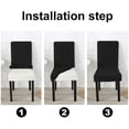 thumbnail image 6 of Dining Room Chair Slipcovers Dining Chair Covers Parsons Chair Slipcover Stretch Chair Covers for Dining Room Set of 8,Black, 6 of 7