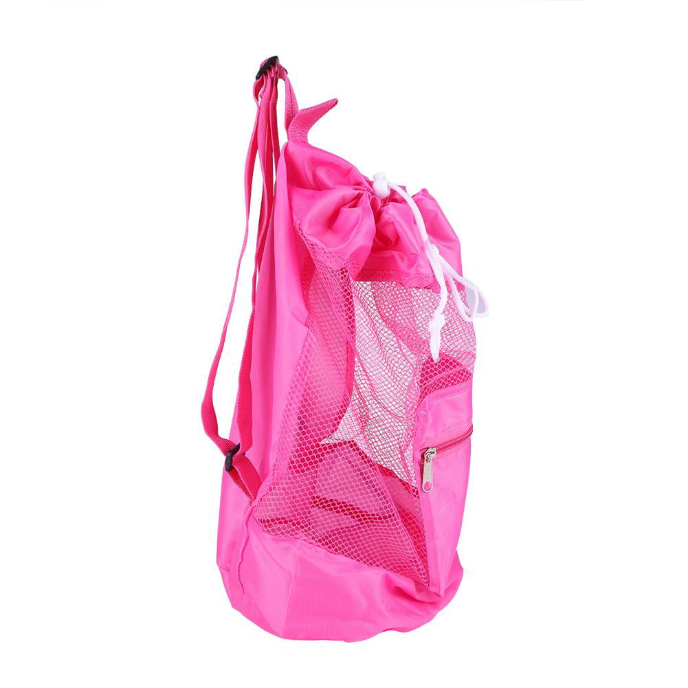 LYUMO Beach Backpack for Kids Beach Toy Bag Drawstring Storage Bag Swimming  Children's Toy Ball Backpack Outdoor Picnic Bag, Pink