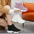 thumbnail image 4 of NOKIO Women's Platform Sneakers Warm Sport Shoes with Thick Fl𝖾𝖾c𝖾 Li𝗇𝗂ng, So𝗅id Color Ankle B𝗈𝗈𝑡𝑠 Comfortable Non S𝗅ip Athlet𝗂c Shoes Fashion 𝖫a𝖼e Up Walking Shoes, 4 of 7