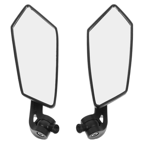 Parvistic 2 Pcs Universal Motorcycle Bar End Rear Mirror Scooter Rearview Side View Mirror
