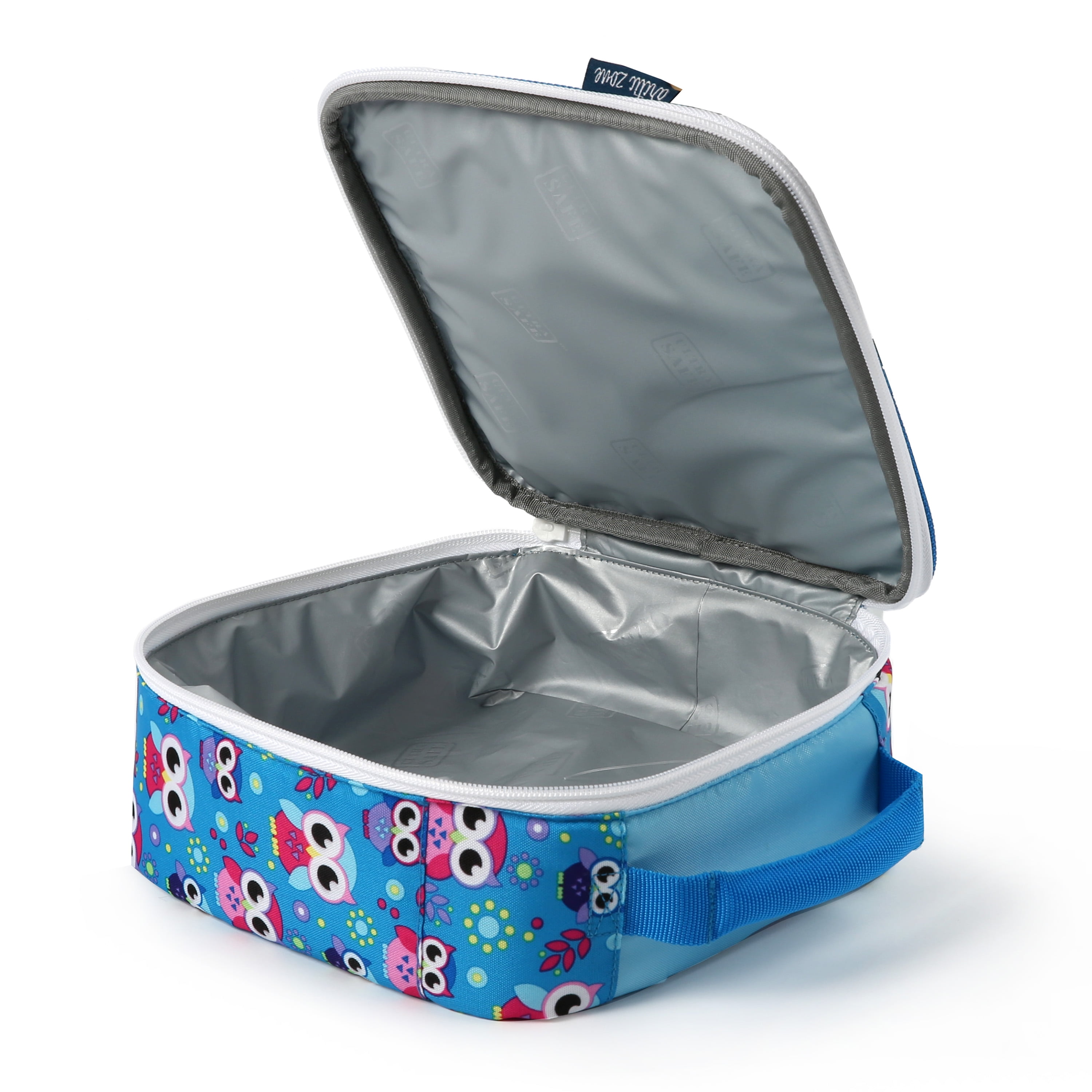 Arctic Zone Upright Reusable Lunch Box Combo with Accessories, Owls 