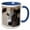 Blue/White, variant on 3drose, Portrait of a Whippet, 11oz Two-tone Red Mug