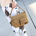 thumbnail image 6 of FNFYFH Canvas Shoulder Bag for Mens Multi-pockets Messenger Bag Sling Bags School Crossbody Bags Travel, 6 of 7