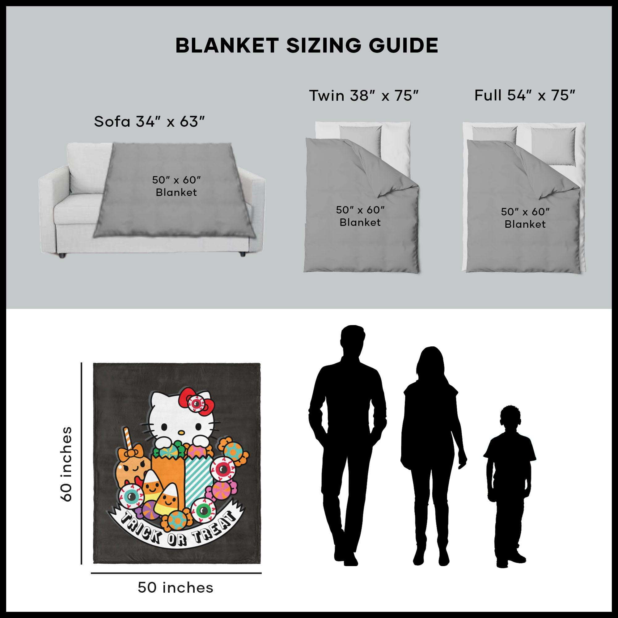 The Northwest Group 1SAN-23600-0081-OOF 50 x 60 in. ENT Sanrio Hello Kitty Trick or Treat Silk Touch Throw