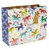 Patterned Gift Bags - 12 1/2" X 5" X 10" - Unicorn - Case 60 | Quantity: 60 Gusset - 5'' by Paper Mart