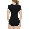 thumbnail image 3 of CutiePlusU Cotton Button Crotch Bodysuit Adult Baby Onesie Classics Romper Black XS, 3 of 5