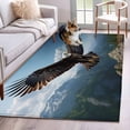 thumbnail image 2 of Eagle Large Area Rugs for Bedroom Living Room, Soft Non Slip Carpet Bedside Rug, Forest Mountains Range Sky Animal Natural Landscape Rectangular Floor Cover Kitchen Accent Rug 4'x6' for Office, 2 of 9