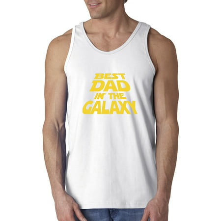New Way 715 - Men's Tank-Top Best Dad In The Galaxy Star Wars Opening (Best Way To Masturbate For Men)