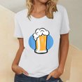 thumbnail image 2 of Blusa de mujer Oktoberfest Camiseta de cuello redondo Estampado de verano Jersey de manga corta Camiseta de mujer para hombre Tops Camisa Pompotops hfajkhk135720, 2 of 5