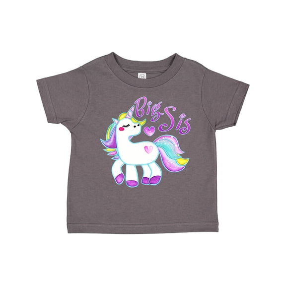 Inktastic Big Sis Unicorn Girls Toddler T-Shirt