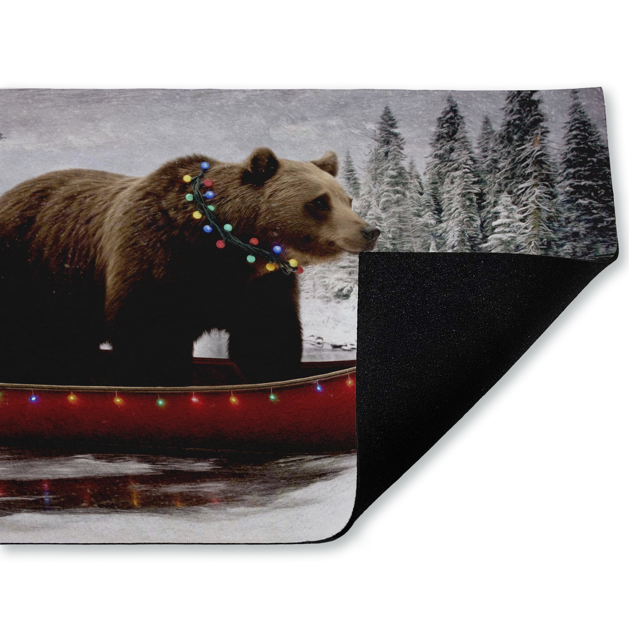 Stupell Industries Yuletide Voyage Bear Printed Outdoor Door Floor Mat, design by Kelley Parker