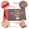 thumbnail image 4 of Hormy Leather Scrapbook Album DIY Memory Travel Scrap Book with Stickers Kit Our Adventure Book Gift for Christmas, Birthday, 80 Pages 11.9 inch, 4 of 9