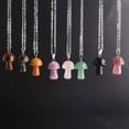 thumbnail image 2 of HOOUN 20pcs Natural Crystal Quartz Stone Mushroom Pendants Silver Necklace Jewelry-Green Aventurine, 2 of 9