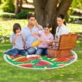 thumbnail image 5 of Matoen Large Round Microfiber Beach Towel Blanket with Tassels, Soft Absorbent Fast Dry, Summer Watermelon Theme (61"), 5 of 8