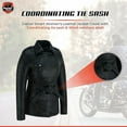 thumbnail image 6 of Daniel Smart Women Motorcycle Leather Jacket Wind Resistant Dyed Leather Jacket with long sleeves Inner Cuffs and Pockets, 6 of 6