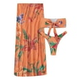 thumbnail image 4 of Traje de baño de 3 piezas con cintura alta y tirantes cruzados para mujer Fridja  nalpqowj51288, 4 of 4