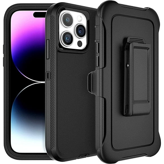 For iPhone 15 Pro Max /15Pro/15Plus/15 Shockproof Defender Armor Case Belt Clip