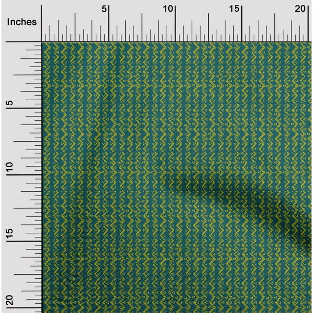 oneOone Tissu en Mousseline de Viscose, Tissu à Imprimé Bloc Chevron, au Mètre, 42 Pouces de Large