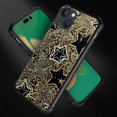 thumbnail image 4 of Compatible with iPhone 14 Plus Case, Ultimate Protection: Back+Soft Silicone Acrylic TPU Design for Shockproof Fall Prevention Black and Gold Sequins, 4 of 6