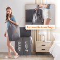 thumbnail image 2 of Lifewit 136L Double Laundry Hamper with Lid and Removable Laundry Bags, Large Divided Hamper, Grey, 2 of 7