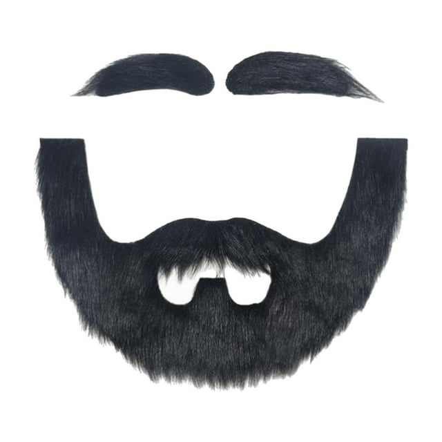 Barba postiza, disfraz, simulación de vello facial falso para Halloween, óperas, cumpleaños negro