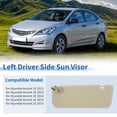 thumbnail image 2 of Repuesto de Parasol Beige del Lado Izquierdo para Hyundai Accent 1E 2011 2012 2013 2014 2015 Número de Repuesto 852101R000/85210-1R000, 2 of 7