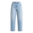 thumbnail image 5 of Time and Tru Women's High Rise Barrel Jeans, 26.5" Inseam, Sizes 0-22, 5 of 5