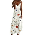 thumbnail image 3 of Feancey Sleeveless Beach Dress for Women Boho Floral Printed Maxi Dresses Summer Casual V Neck Slip Dress Flowy Loose Vacation Dresses Limited Time Sales Multicolor#1 3XL, 3 of 6