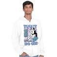 thumbnail image 3 of The Smurfs Cool Kanji Trust No One Men Big & Tall Zip Hoodie Brisco Brands 2X, 3 of 5