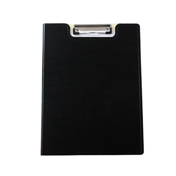 Cateissary Boletos de archivo A4, portapapeles Vertical, tablero de Clip para contratista, organizador portátil de PP, suministros de oficina, papelería Carpetas de archivos Negro