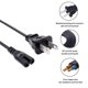 thumbnail image 2 of Cable de alimentación Saireed de 2 clavijas IEC C7 de 8 pies para TCL Roku Samsung LG, 2 of 6