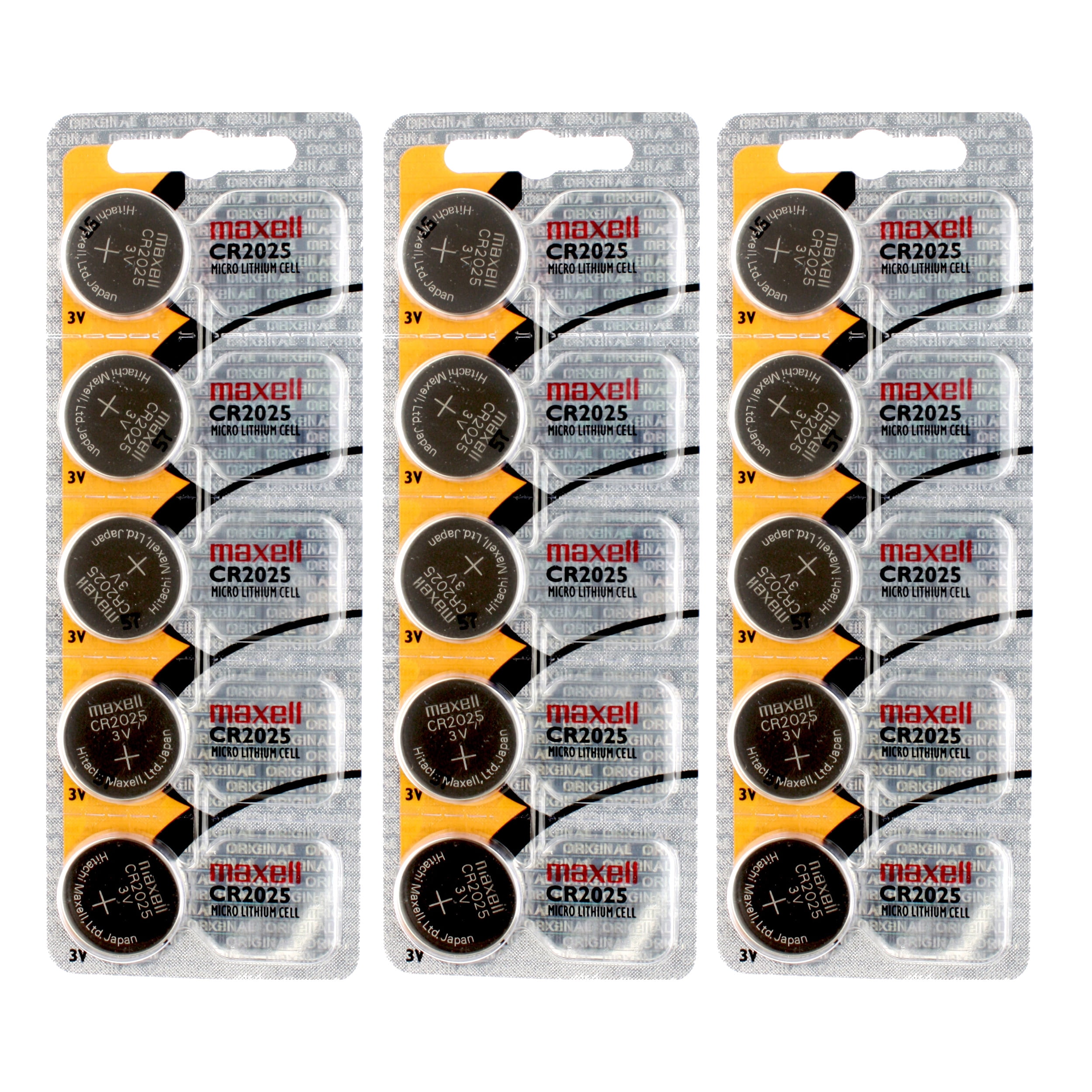 masculino Shuraba paleta 3x 5pc Maxell 3V Lithium Coin Cell Battery CR2025 Replaces DL2025 -  Walmart.com