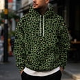thumbnail image 2 of men's leopard print hoodie, retro animal print pullover sweatshirt, vintage casual hooded top with pocket, brown cheetah pattern fleece jumper, streetwear graphic hoodie for men, cozy winter warm, 2 of 7