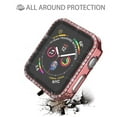 thumbnail image 4 of For Apple Watch Case with HD Tempered Glass Screen Protector for iWatch Series 3/2/1, Takfox Full Cover Bling Diamond Crystal Rhinestone Protective Case 42mm-Rose Gold, 4 of 7