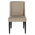 thumbnail image 4 of SAFAVIEH Humphry Contemporary Cotton Solid Dining Side Chair, Mushroom (Set of 2), 4 of 12