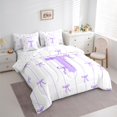 thumbnail image 3 of Castle Fairy 7-Piece Queen Bedding Set - Initial T Purple Geometric, 3 of 8