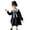 Black, variant on "Gubotare Dress Up Clothes For Little Girls Girl's Contrast Mesh Long Sleeve Neck High Waist Flared A Line Dress,Black 6-8 Years"