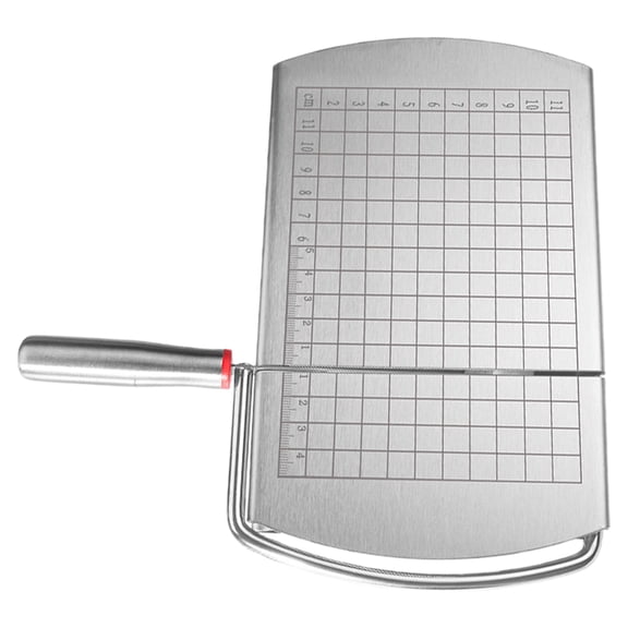 Worgeous Cheese Slicer Cutter, Stainless Steel Cheese Cutter Board with Blade for Block Cheese, Vegetables, Butter, Sausages, Bread