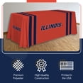 thumbnail image 3 of Illinois Fighting Illini 6' Stripes Wordmark Table Throw, 3 of 5