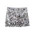thumbnail image 4 of Willshela Women Fashion With Sequined Solid Side Zipper Mini Skirt Vintage High Waist Female Chic Lady Skirts, 4 of 10