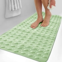 Large Non Slip Bathtub Mat, Extra Long Bath Mat for Tub, 39.4 x 16 Inch, Machine Washable Shower Mats with Suction Cups and Drain Holes, Bath Tub Mats for Bathroom Non Slip