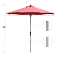 thumbnail image 3 of Costway 96" Burgundy Round Market Patio Umbrella, Water-Resistant, 3 of 12