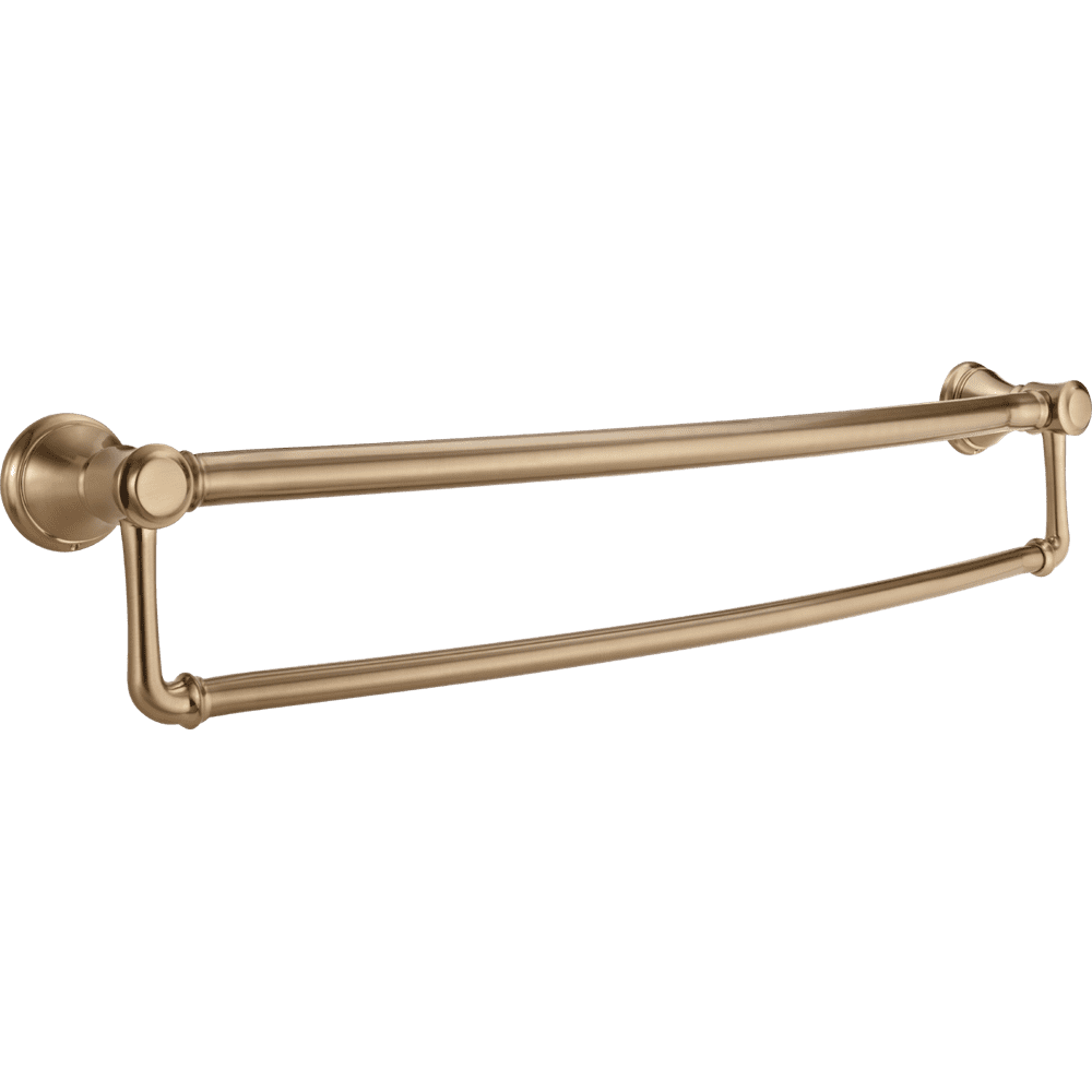 Decor Assist Traditional 24 in. Towel Bar with Assist Bar in Champagne