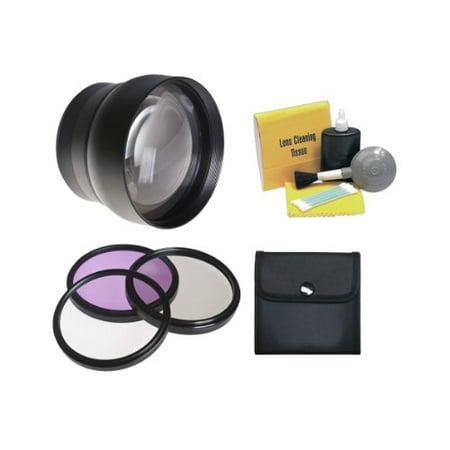 Panasonic HDC-SDT750K 2.2x High Definition Super Telephoto Lens + 46mm 3 Piece Filter Kit + Ring 46-58mm + Nwv Direct 5