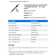 thumbnail image 2 of Front Steering Rack and Tie Rod End Kit - Compatible with 2007 - 2017 Jeep Patriot 2008 2009 2010 2011 2012 2013 2014 2015 2016, 2 of 2