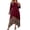 Wine Red, variant on Mengpipi Women’s Plus Size Dresses Fall Spring Long Sleeve Crew Neck Loose Fit Color Block Leopard Print Asymmetric Hem Casual Maxi Dress 1X-5X